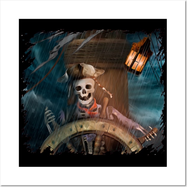 Pirate Skeleton No Text Wall Art by SafSafStore